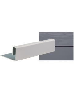 Cedral Lap - End Profile - C15 Dark Grey - 45mm x 26mm x 10mm x 17mm x 3000mm