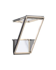 Velux GDL PK19 3066 Lacquered Pine Cabrio Balcony Roof Window - 940x2520mm