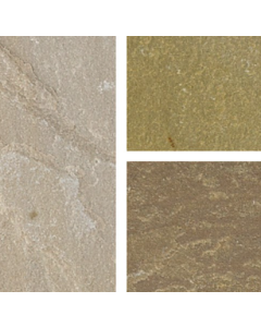 Bradstone Natural Sandstone Paving Autumn Green Calibrated 900x600x22mm