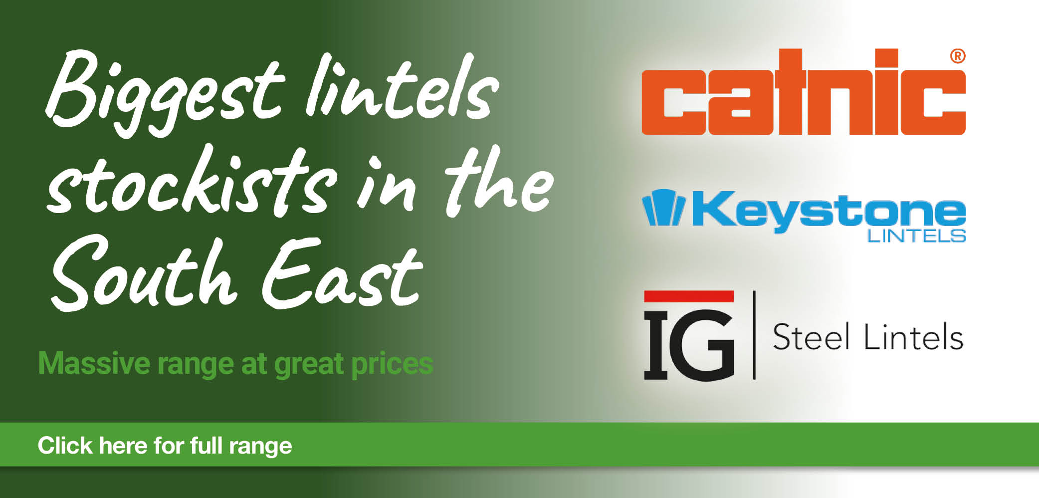 Biggest lintels stocklist in the South East